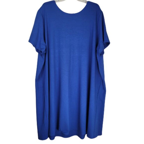 J Jill Wearever Collection Short Sleeve Scoop Neck Swing Dress - Picture 2 of 10